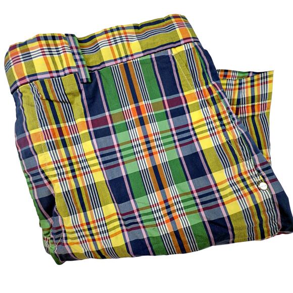 RLX Ralph Lauren Men's 32 Plaid Madras Performance Golf Wicking Stretch Shorts - Picture 1 of 7